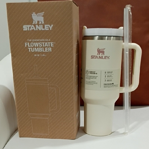 Stanley Other - Stanley Cream Flowstate Tumbler with Straw
